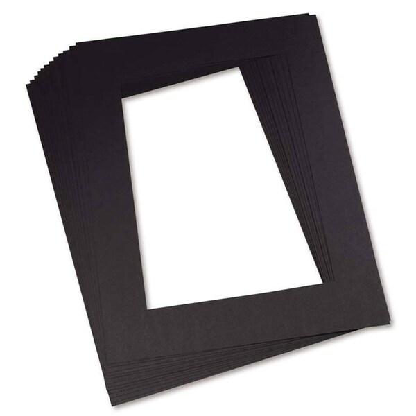 Pre-Cut Mat Frames, Black, 12in x 18in, PK12